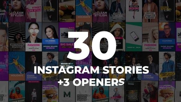 FCPX插件-INS竖屏视频包装动画 30 Instagram Stories Pack