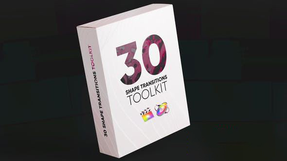 FCPX插件-30组扁平化图形转场预设 30 Shape Transitions
