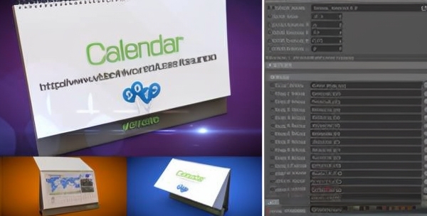 日历翻转C4D预设 VideoHive 3D Calendar Preset