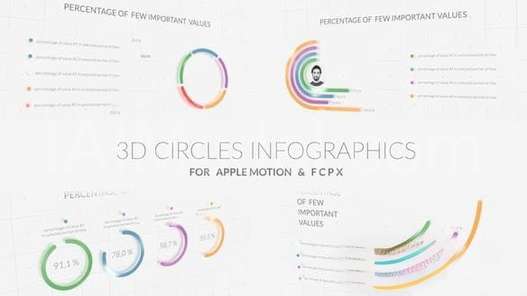 3D Circles Infographics