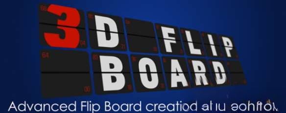 文字翻转转动板AE脚本 Aescripts 3D Flip Board v1.10 + 使用教程