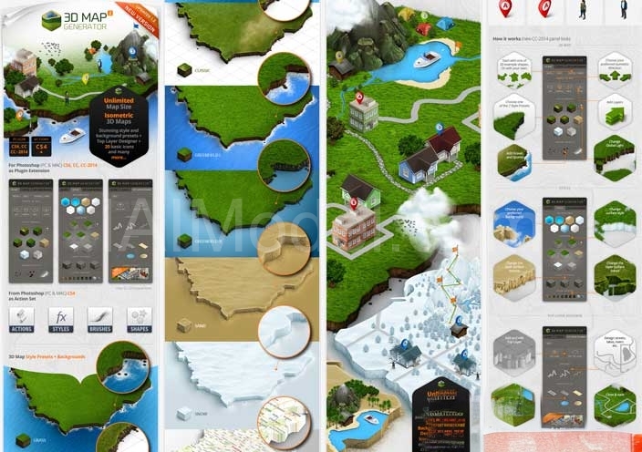 3D Map Generator 2 - Isometric