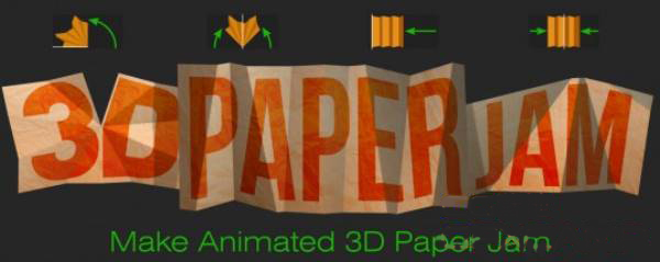 纸张折叠翻转MG动画AE脚本 Aescripts 3D Paper Jam V1.1 + 使用教程