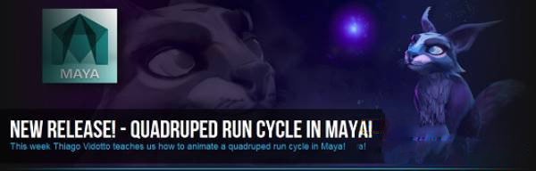 Maya四足动物绑定教程 3DMotive – Quadruped Run Cycle in Maya