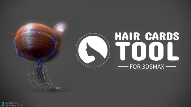 3DS MAX面片头发模拟插件 Hair Cards Tool v0.9.98