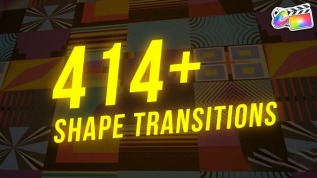 FCPX插件-414组图形视频转场 414 Shape Transitions