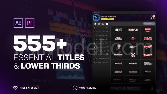 555 Essential Titles and Lower Thirds