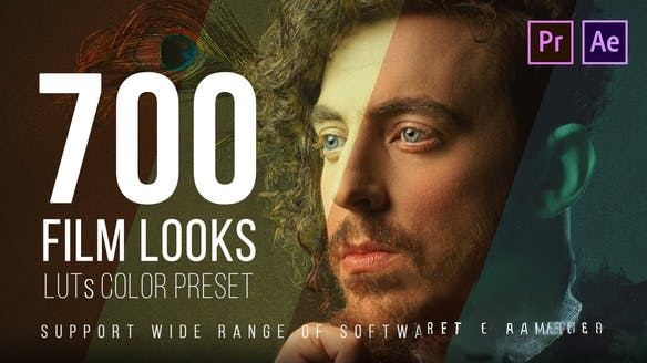 700组黑白大气创意个性化商业婚礼视频调色LUTS预设 700 Film Looks – LUT Color Preset Pack