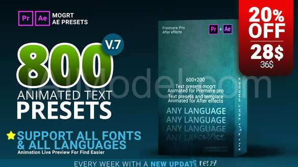 800 Text Presets