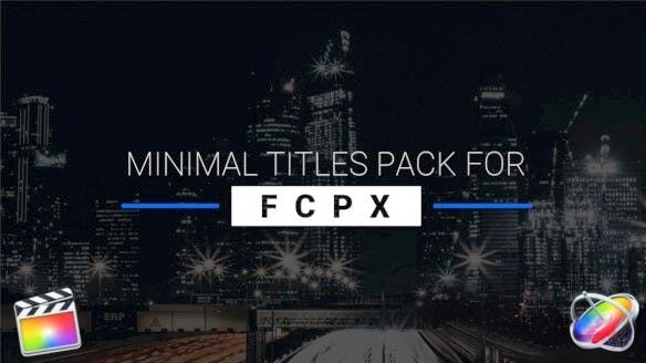 FCPX插件-简单文字标题字幕条动画 9 Minimal Titles Pack