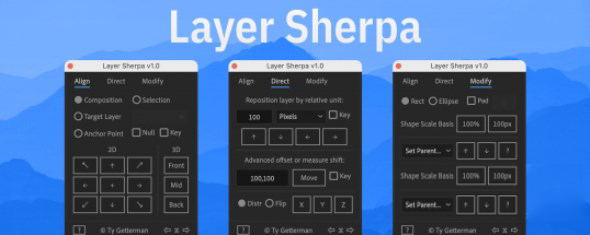 AE图层功能小工具脚本 Aescripts Layer Sherpa V1.0