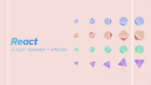 AE图层复制克隆动画脚本 Aescripts React V1.5 + 使用教程