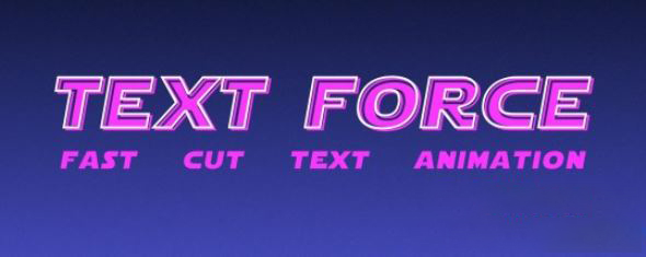 快闪文字标题动画制作AE脚本 Aescripts Text Force V1.9.0 + 使用教程