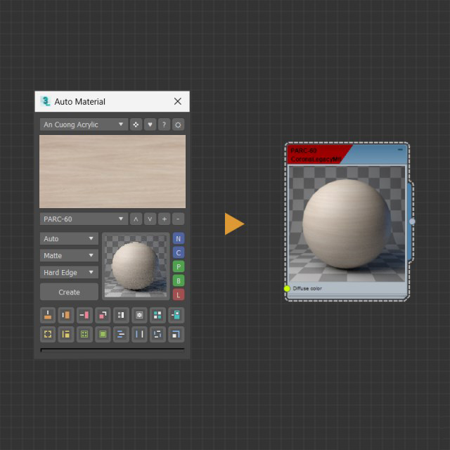 3DS MAX材质自动拖拽插件 Auto Material V1.99 For 3ds Max 2016-2024 + 材质预设库